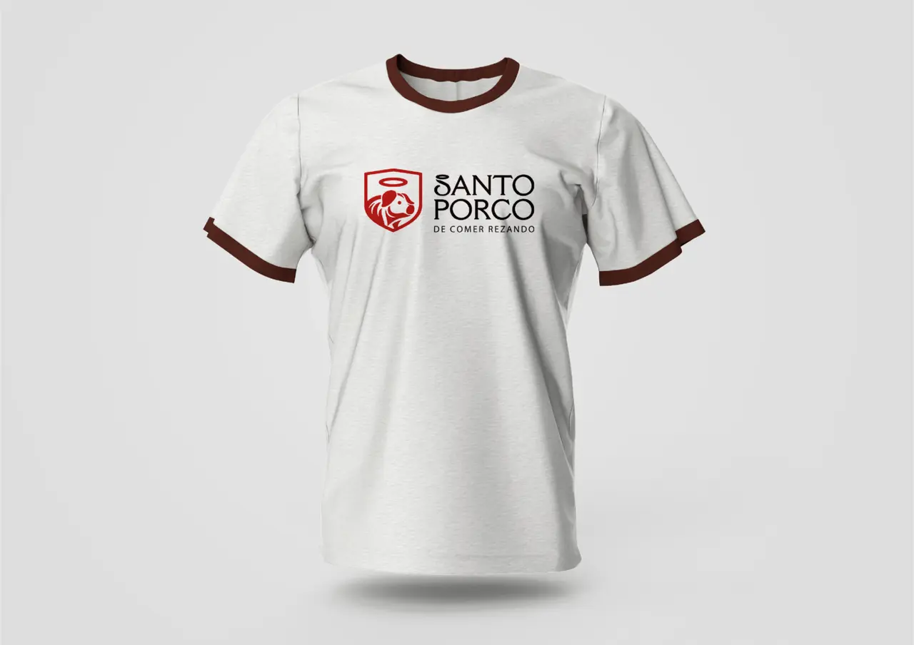 Santo Porco – camiseta com a marca