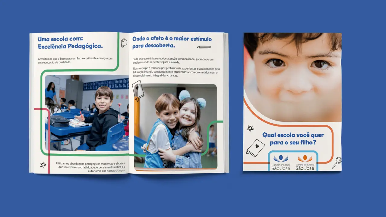 Escola Infantil São José - Campanha Matrículas 2023 - Design Promocional - Editorial