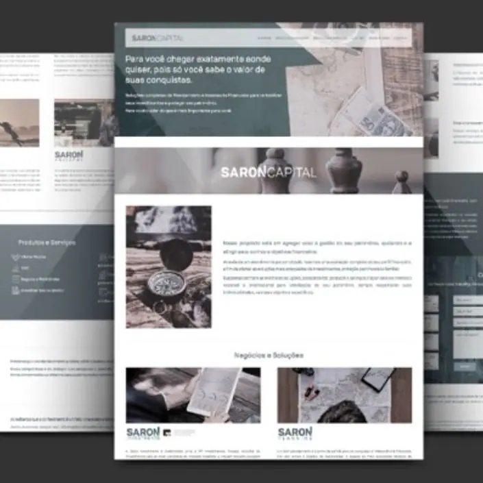 Saron Capital — projeto de Websites, UI/UX Design da Buffo Design