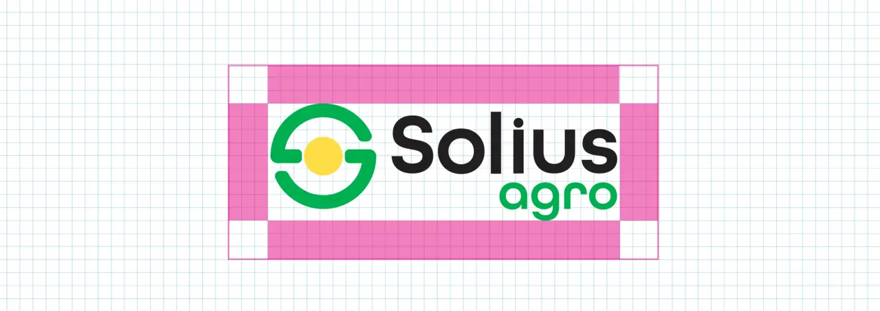 Solius Agro – logotipo – grid de construção