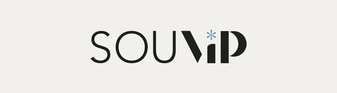 SouVip – logotipo – aplicação sobre fundo claro