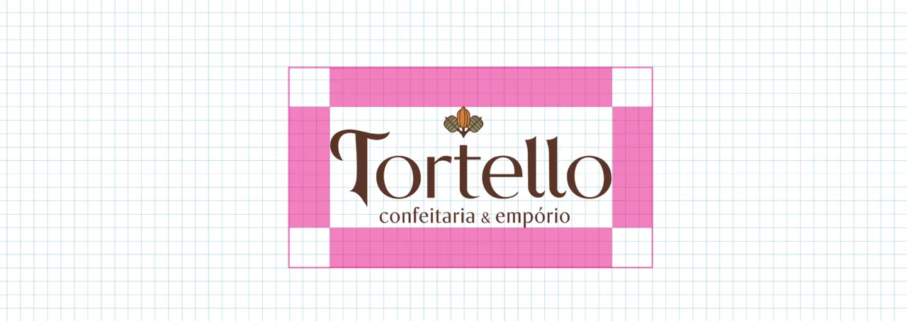 Tortello – logotipo – grid de construção