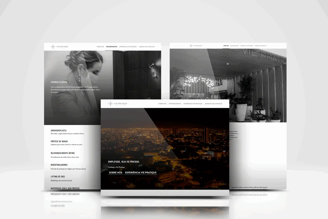 Vie Pratique – website – páginas institucionais