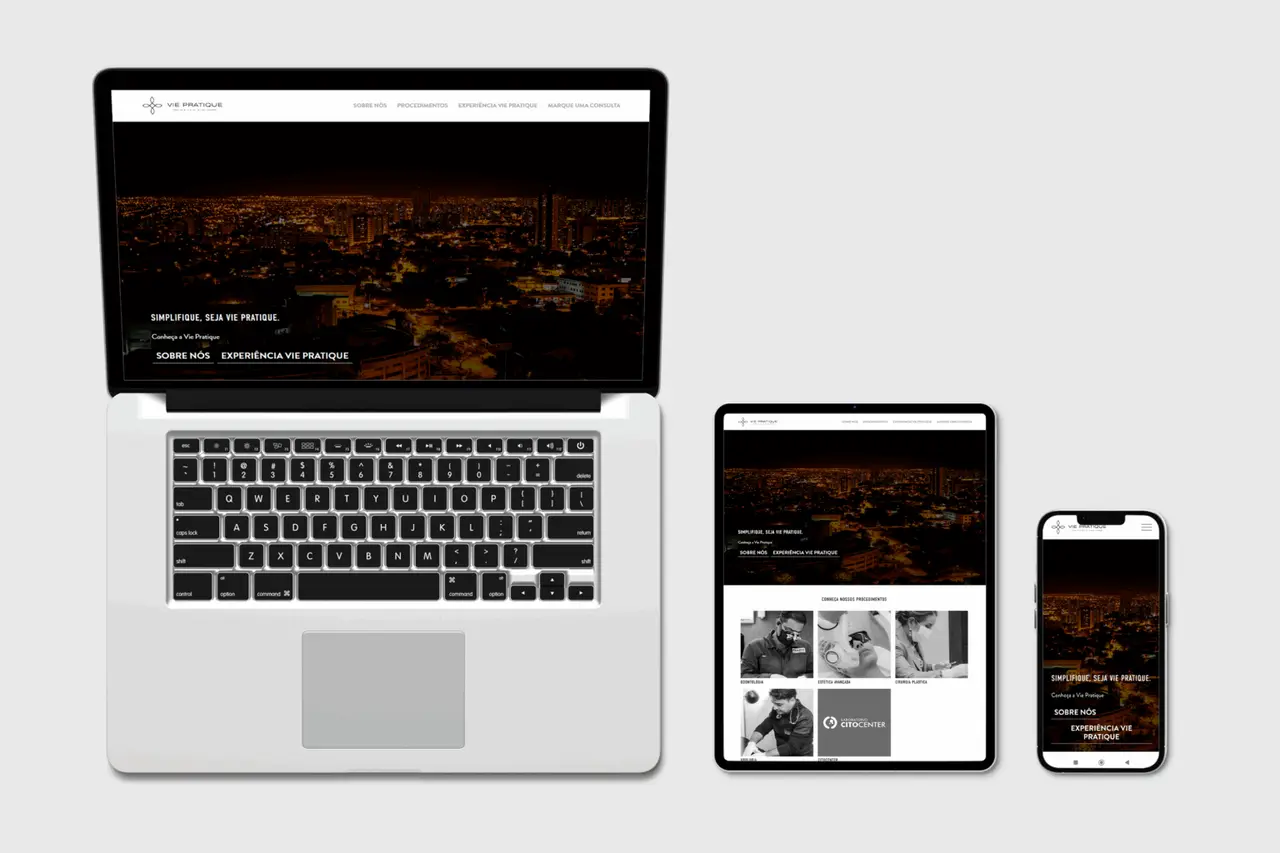 Vie Pratique – website – versões para notebook, tablet e celular