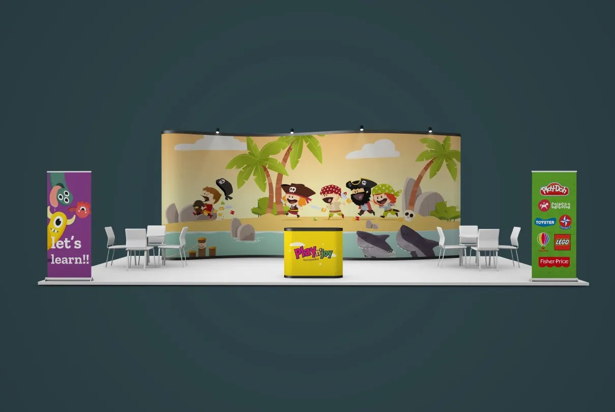 Estande promocional para ponto de venda