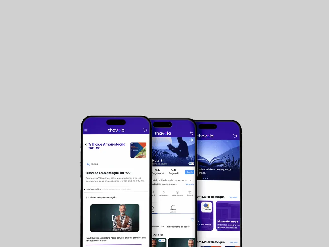 Telas de aplicativo com interface criada pela Buffo Design