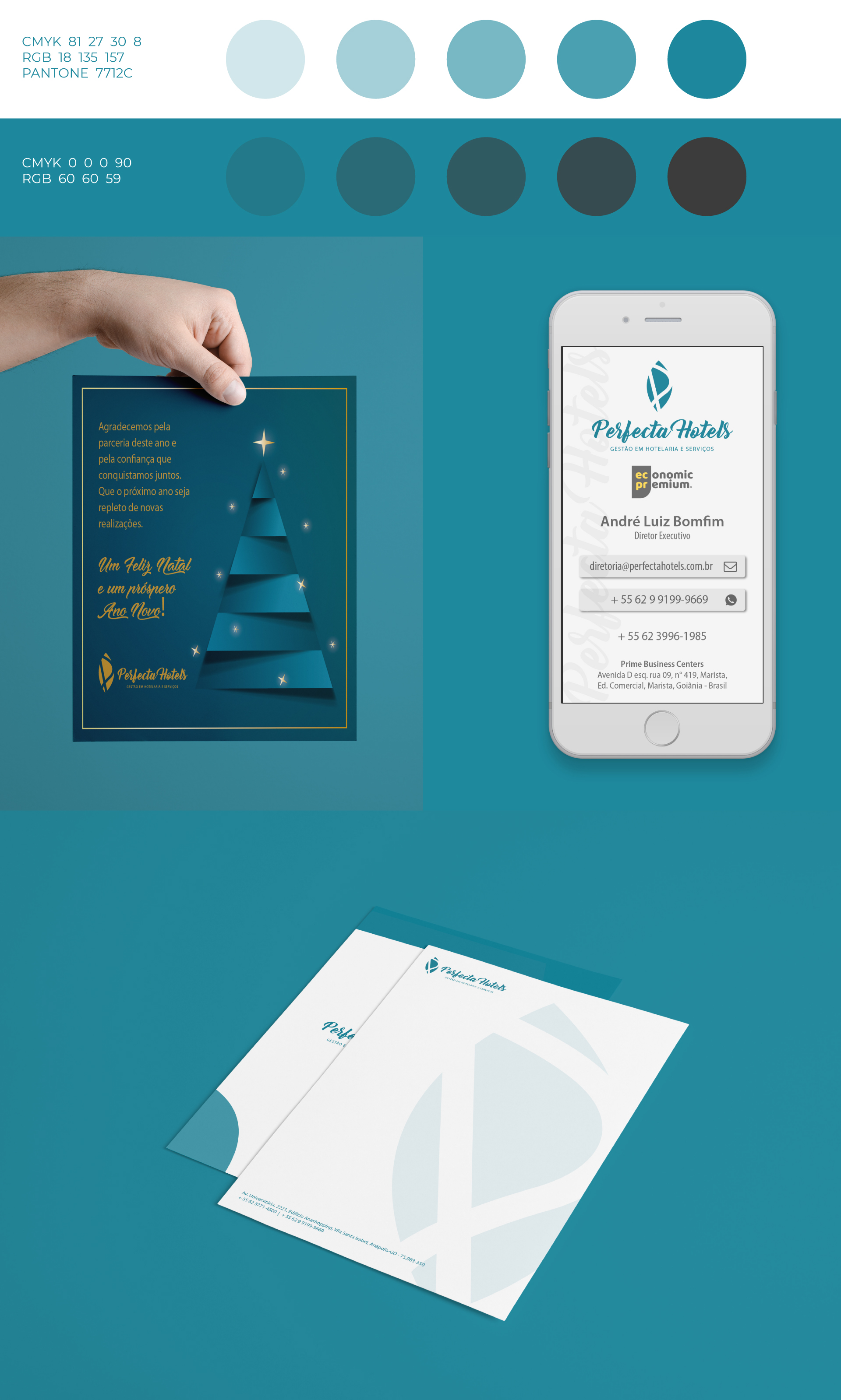 Perfecta Hotels – Identidade Visual – Logotipo – Buffo Design – Goiânia
